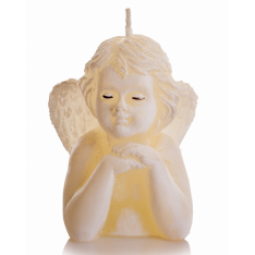 ŚWIECE ANGEL WINGS FIGURKI 70 mm - 20 SZTUK ECRU