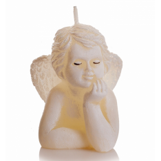 ŚWIECE ANGEL WINGS FIGURKI 70 mm - 20 SZTUK ECRU