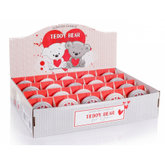 ŚWIECE TEDDY BEAR DYSKI 75 mm - BOX 20 SZTUK MIX