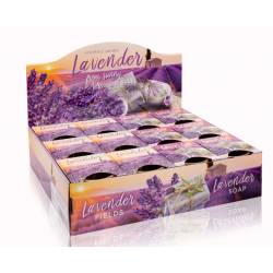 ŚWIECA ZAPACHOWA W SZKLE LAVENDER FIELDS & SOAP 115