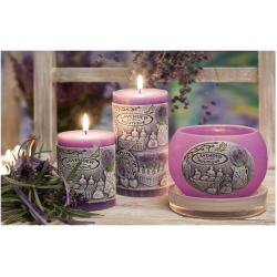 ŚWIECA BOUTIQUE LAVENDER KULA 100 mm