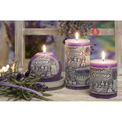 ŚWIECA BOUTIQUE LAVENDER KULA 100 mm